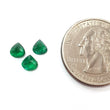 Emerald Gemstone Fancy Cut : 1.35cts Natural Untreated Unheated Green Emerald Heart Shape 5.2mm - 5.4mm 3pcs Set