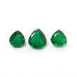 Emerald gemstone Fancy Cut : 1.42cts Natural Untreated Unheated Green Emerald Heart Shape 5.3mm - 6.5mm 3pcs Set