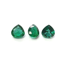 Emerald Gemstone Fancy Cut : 1.45cts Natural Untreated Unheated Green Emerald Heart Shape 5.5mm - 6mm 3pcs Set