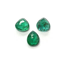 Emerald Gemstone Fancy Cut : 1.45cts Natural Untreated Unheated Green Emerald Heart Shape 5.5mm - 6mm 3pcs Set