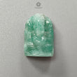 Emerald Gemstone Carving: 31.90cts Natural Untreated Unheated Green Emerald Lord Ganesha Idol Shape 23*16mm