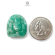 Emerald Gemstone Carving: 44.10cts Natural Untreated Unheated Green Emerald Gemstone May Birthstone Lord Ganesha Idol Shape 24*21mm