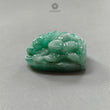 Emerald Gemstone Carving: 44.10cts Natural Untreated Unheated Green Emerald Gemstone May Birthstone Lord Ganesha Idol Shape 24*21mm