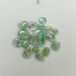 Emerald Gemstone Cabochon: Natural Untreated Unheated Emerald Fancy Shape 16pcs, 19pcs Lot for Jewelry May Birthstone