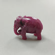 Ruby Gemstone Sculpture Figurine: 85.50cts Natural Untreated Ruby Elephant Carving 29*21mm July Birthstone