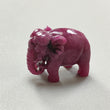 Ruby Gemstone Sculpture Figurine: 85.50cts Natural Untreated Ruby Elephant Carving 29*21mm July Birthstone