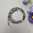Golden Brown Sapphire Gemstone Beads Necklace : 21.71gms 925 Sterling Silver Natural Plain Cushion Sapphire 5.5*4mm - 7*6mm 19"