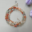 Oregon Sunstone Gemstone Beads Necklace: 87.00cts (Approx) Natural Chatoyant Orange Sunstone Oval Plain 925 Silver 18" (Approx) Necklace