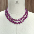 Ruby Beads Necklace: 307.80cts Natural Untreated Ruby Gemstone Plain 925 Sterling Silver Oval Shape 16"-18" Necklace