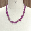 Ruby Beads Necklace : 191.20cts Natural Untreated Ruby Gemstone Plain 925 Sterling Silver Oval Shape 20" Necklace