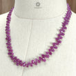 Ruby Beads Necklace : 191.20cts Natural Untreated Ruby Gemstone Plain 925 Sterling Silver Oval Shape 20" Necklace