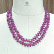 Ruby Beads Necklace : 345.40cts Natural Untreated Ruby Gemstone Plain 925 Sterling Silver Oval Shape 19" - 21" Necklace