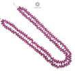 Ruby Beads Necklace : 345.40cts Natural Untreated Ruby Gemstone Plain 925 Sterling Silver Oval Shape 19" - 21" Necklace