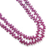 Ruby Beads Necklace : 345.40cts Natural Untreated Ruby Gemstone Plain 925 Sterling Silver Oval Shape 19" - 21" Necklace