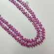 Ruby Beads Necklace : 345.40cts Natural Untreated Ruby Gemstone Plain 925 Sterling Silver Oval Shape 19" - 21" Necklace