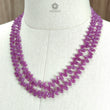 Ruby Beads Necklace : 345.40cts Natural Untreated Ruby Gemstone Plain 925 Sterling Silver Oval Shape 19" - 21" Necklace