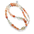 Oregon Sunstone Gemstone Beads Necklace : 155.20cts Natural Untreated Golden Brown sapphire Round Oval 925 Sterling Silver 19" Necklace