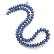 Blue Sapphire Melon Pumpkin Beads : 423.60cts 925 Sterling Silver Natural Sapphire Hand Carved Rondelle Melon Beads 8mm - 12mm 20"