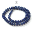 Blue Sapphire Melon Pumpkin Beads : 394.50cts 925 Sterling Silver Natural Sapphire Hand Carved Rondelle Melon Beads 7mm - 12mm 19"