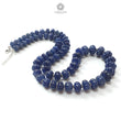 Blue Sapphire Melon Pumpkin Beads : 394.50cts 925 Sterling Silver Natural Sapphire Hand Carved Rondelle Melon Beads 7mm - 12mm 19"