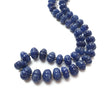 Blue Sapphire Melon Pumpkin Beads : 394.50cts 925 Sterling Silver Natural Sapphire Hand Carved Rondelle Melon Beads 7mm - 12mm 19"