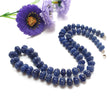 Blue Sapphire Melon Pumpkin Beads : 394.50cts 925 Sterling Silver Natural Sapphire Hand Carved Rondelle Melon Beads 7mm - 12mm 19"