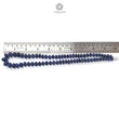 Blue Sapphire Melon Pumpkin Beads : 394.50cts 925 Sterling Silver Natural Sapphire Hand Carved Rondelle Melon Beads 7mm - 12mm 19"