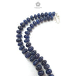 Blue Sapphire Melon Pumpkin Beads : 431.80cts 925 Sterling Silver Natural Sapphire Hand Carved Rondelle Melon Beads 7mm - 12mm 20"