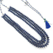 Blue Sapphire Melon Pumpkin Beads Necklace : 1209.40cts 925 Sterling Silver Natural Sapphire Hand Carved Melon Beads 7mm - 12mm 16"- 20"