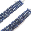 Blue Sapphire Melon Pumpkin Beads Necklace : 1209.40cts 925 Sterling Silver Natural Sapphire Hand Carved Melon Beads 7mm - 12mm 16"- 20"