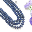 Blue Sapphire Melon Pumpkin Beads Necklace : 1209.40cts 925 Sterling Silver Natural Sapphire Hand Carved Melon Beads 7mm - 12mm 16"- 20"