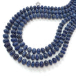 Blue Sapphire Melon Pumpkin Beads Necklace : 1298.80cts 925 Sterling Silver Natural Sapphire Hand Carved Melon Beads 7mm - 12mm 18"- 22"