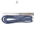 Blue Sapphire Melon Pumpkin Beads Necklace : 1298.80cts 925 Sterling Silver Natural Sapphire Hand Carved Melon Beads 7mm - 12mm 18"- 22"