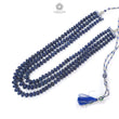 Blue Sapphire Melon Pumpkin Beads Neckalce : 1146.20cts 925 Sterling Silver Natural Sapphire Hand Carved Melon Beads 7mm - 11mm 17" - 20"