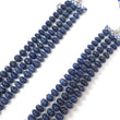 Blue Sapphire Melon Pumpkin Beads Neckalce : 1146.20cts 925 Sterling Silver Natural Sapphire Hand Carved Melon Beads 7mm - 11mm 17" - 20"