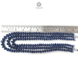 Blue Sapphire Melon Pumpkin Beads Neckalce : 1146.20cts 925 Sterling Silver Natural Sapphire Hand Carved Melon Beads 7mm - 11mm 17" - 20"