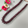 Ruby Gemstone Rondelle Necklace : 1685.00cts Natural Untreated Red Ruby Plain Necklace 15mm - 20mm 20"