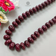 Ruby Gemstone Rondelle Necklace : 1685.00cts Natural Untreated Red Ruby Plain Necklace 15mm - 20mm 20"