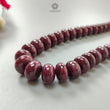 Ruby Gemstone Rondelle Necklace : 1685.00cts Natural Untreated Red Ruby Plain Necklace 15mm - 20mm 20"