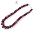 Ruby Gemstone Rondelle Necklace : 1794.80cts 925 Sterling Silver Natural Untreated Red Ruby Plain Necklace 15mm - 26mm 20"