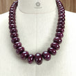 Ruby Gemstone Rondelle Necklace : 2239.90cts Natural Untreated Red Ruby Plain 15mm-29mm 20"