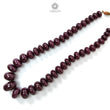 Ruby Gemstone Rondelle Necklace : 2239.90cts Natural Untreated Red Ruby Plain 15mm-29mm 20"