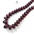 Ruby Gemstone Rondelle Necklace : 2239.90cts Natural Untreated Red Ruby Plain 15mm-29mm 20"