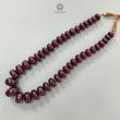 Ruby Gemstone Rondelle Necklace : 2239.90cts Natural Untreated Red Ruby Plain 15mm-29mm 20"