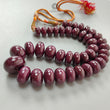 Ruby Gemstone Rondelle Necklace : 2239.90cts Natural Untreated Red Ruby Plain 15mm-29mm 20"