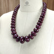 Ruby Gemstone Rondelle Necklace : 2239.90cts Natural Untreated Red Ruby Plain 15mm-29mm 20"