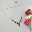 Rubellite Tourmaline Beads Chain Necklace: 41.50cts Natural Untreated Tourmaline 925 Sterling Silver Plain Pear 6*4mm - 12*8mm 22" Necklace