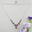 Rubellite Tourmaline Beads Chain Necklace: 41.50cts Natural Untreated Tourmaline 925 Sterling Silver Plain Pear 6*4mm - 12*8mm 22" Necklace