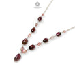 Rubellite Tourmaline Beads Chain Necklace: 50.00cts Natural Untreated Tourmaline 925 Sterling Silver Plain Oval 5*4mm - 13*8mm 22" Necklace