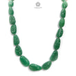 Green Quartz Carving Beads Necklace 693.60cts.